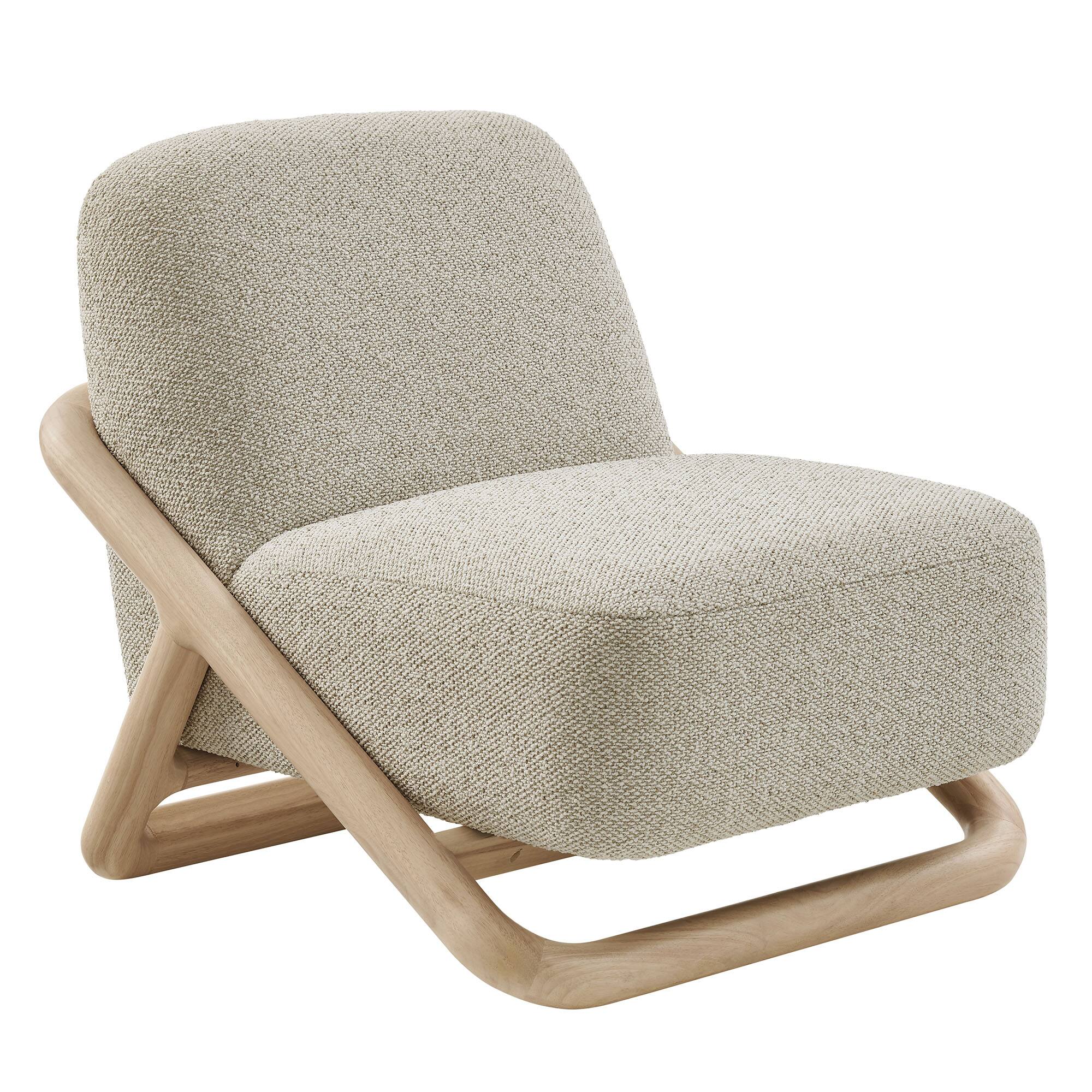 Angle. Modway - Vander Textured Fabric Accent Chair by Modway - Oak Marble.