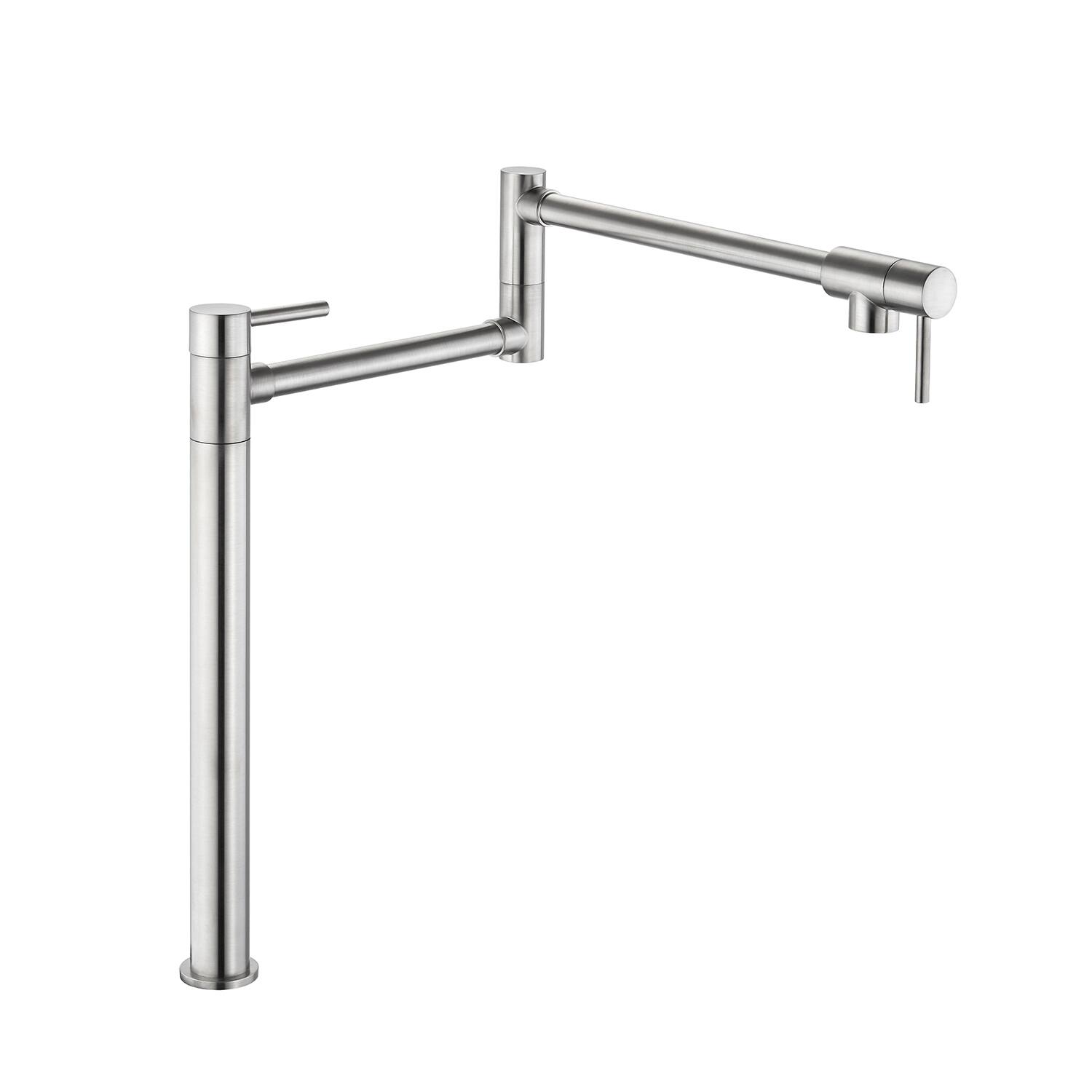 Alt View 9. Siljoy - Pot Filler Faucet with Extension Shank - Brushed Nickel.