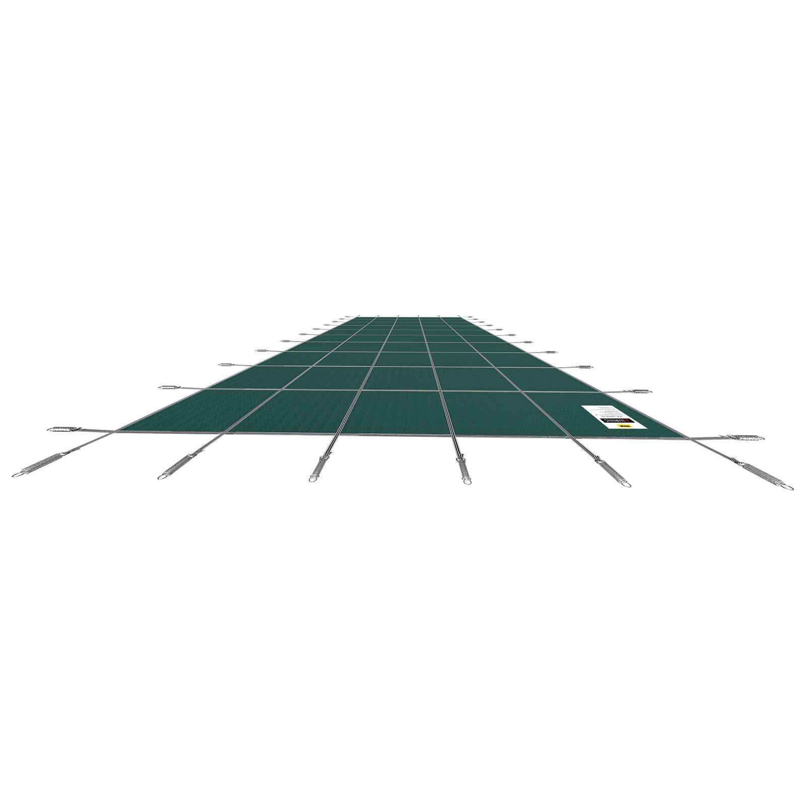 Alt View 5. VEVOR - Inground Pool Safety Cover, 16 ft x 30 ft Rectangular Winter Pool Cover, Triple Stitched, High Strength Mesh PP Material - Green.