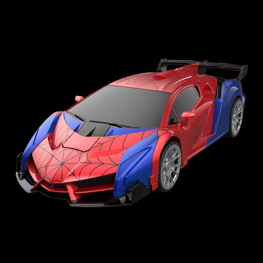 Left. Loheer - Loheer 1:18 Scale Transforming RC Car Remote Control Robot Toy with 360 Rotating Drifting for Kids.
