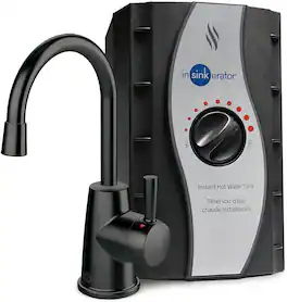 InSinkerator - HOT250 Instant Hot & Cold Water Dispenser System, 2-Handle Drinking Water Faucet with 2/3-Gallon, Stainless Steel Tank - Matte Black