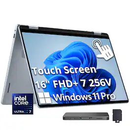 Dell - Upgraded - Plus - Copilot+ PC - 16" 2K 2-in-1 Touchscreen Laptop - Intel Core Ultra 7 256V 2024 - 16GB Memory - 1TB Storage - Ice Blue