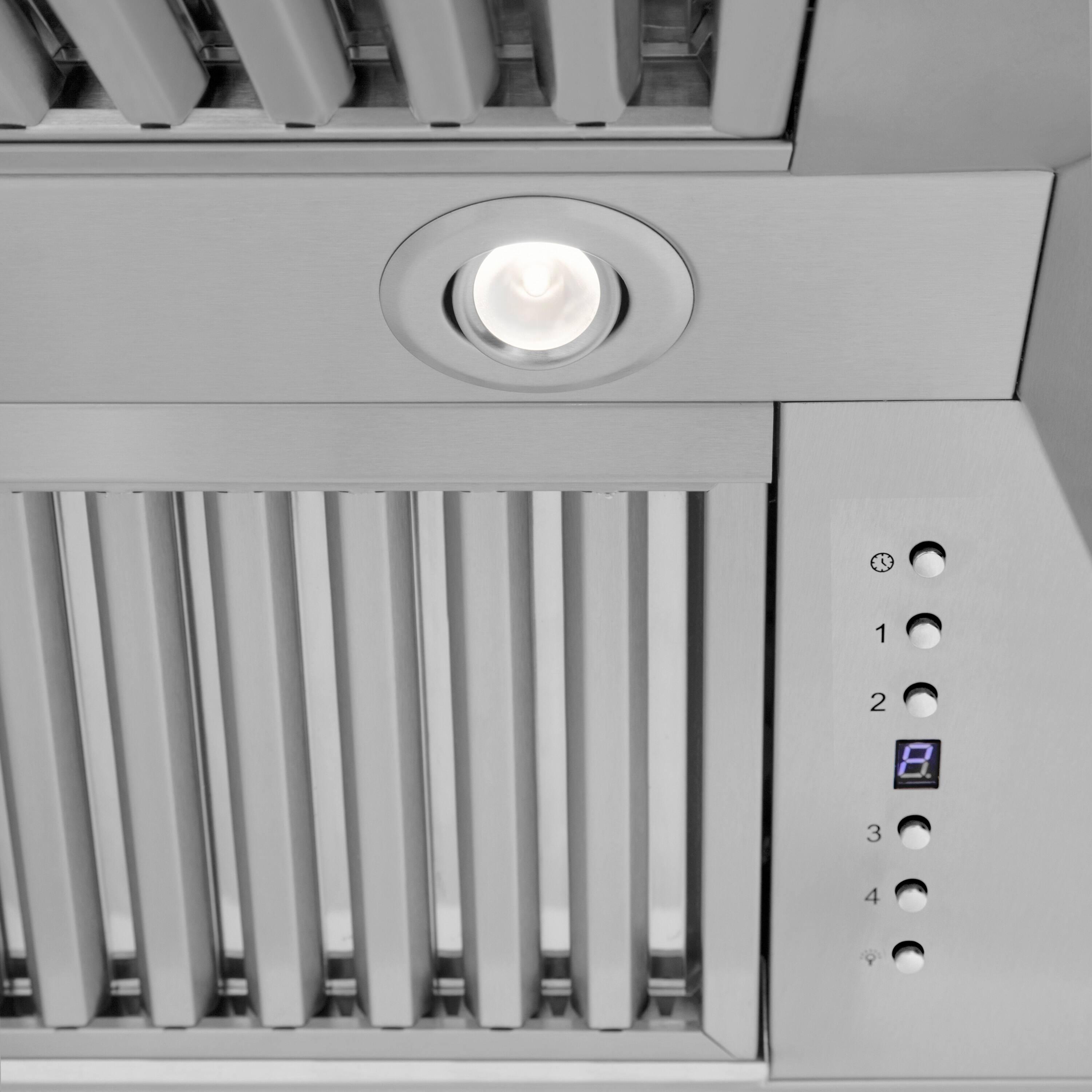 Alt View 2. ZLINE - Professional 30" Externally Vented Range Hood - Stainless steel.