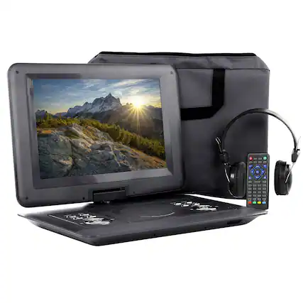 Front. beFree Sound - beFree Sound 14.1 Inch Portable DVD Player with Swivel TFT-LCD Screen and USB,SD,AV Inputs- Black - Black.
