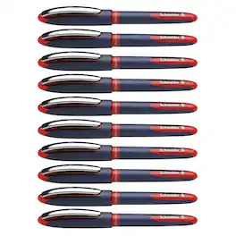 Schneider - One Business Rollerball Pens, 0.6mm, Red, Pack of 10