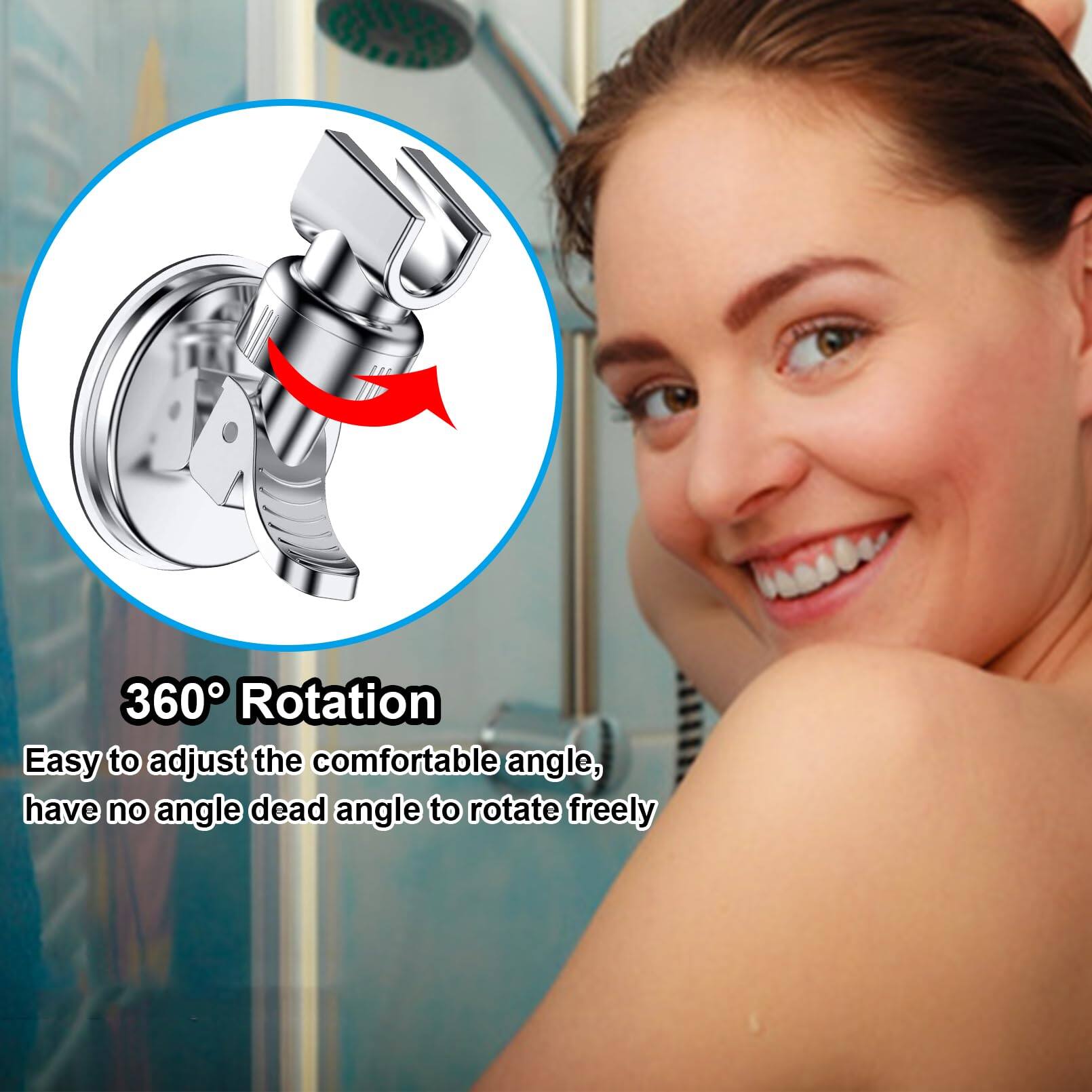 360° Rotation  
Easy to adjust the comfortable angle, have no angle dead angle to rotate freely