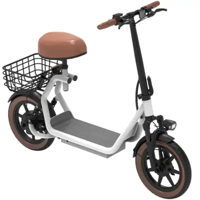 HiBoy - U2 Electric Scooter with Seat w/  25 mi Max Operating Range & 20 mph Max Speed - White