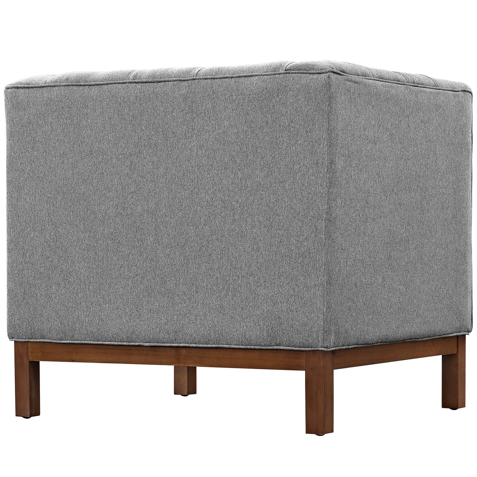 Left. Modway - Panache Upholstered Fabric Armchair by Modway - Expectation Gray.
