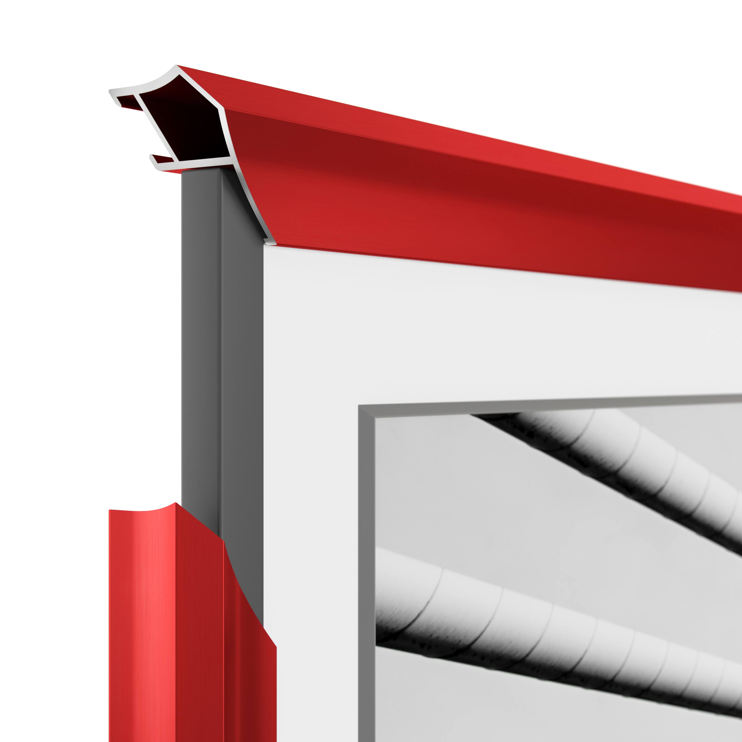 Alt View 16. Deco TV Frames - Alloy Prismatic Bezel for Samsung The Frame TV - 85" - Candy Apple Red.