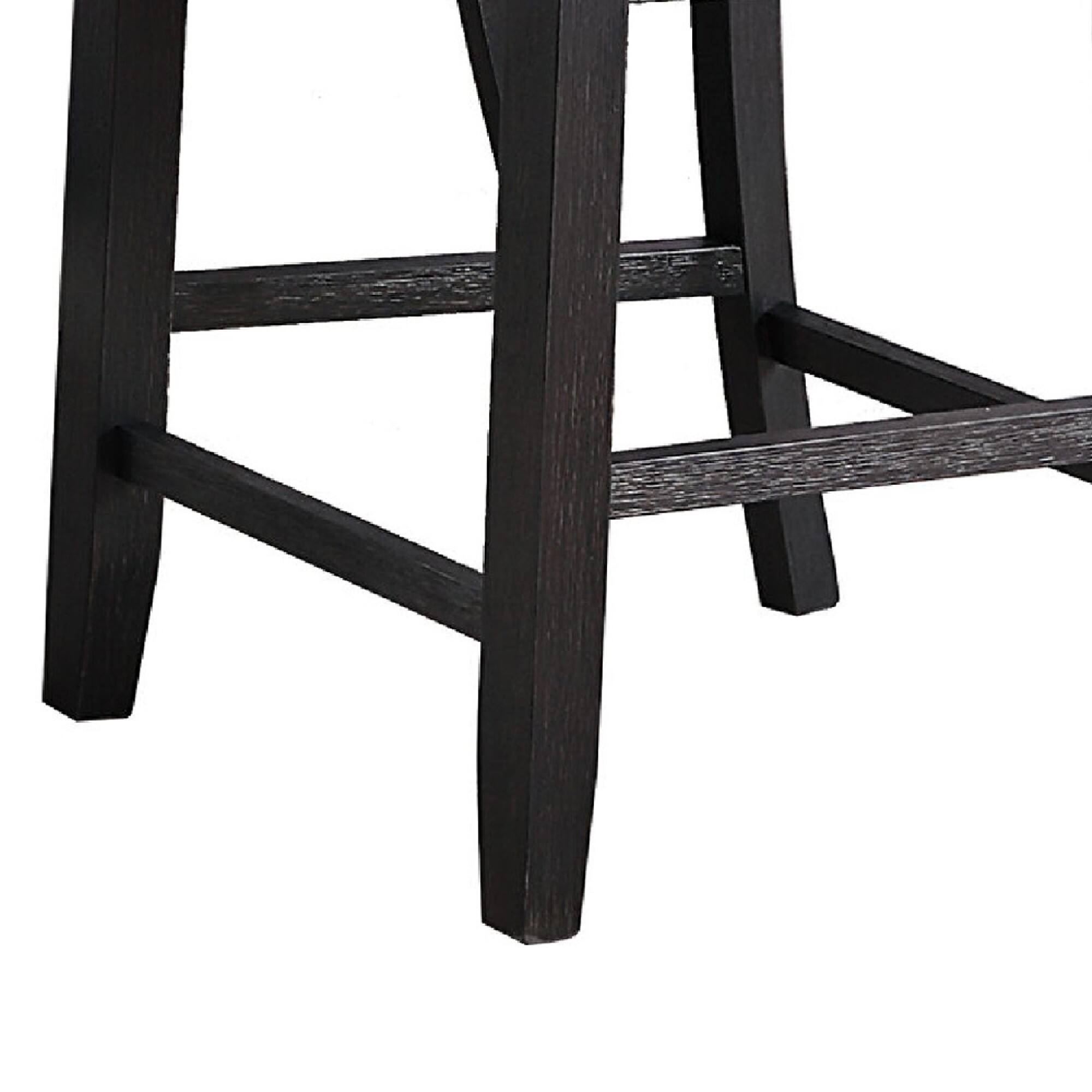Alt View 3. Manhattan Lane - Chair with High Slatted Back Design, Set of 2 - Brown.