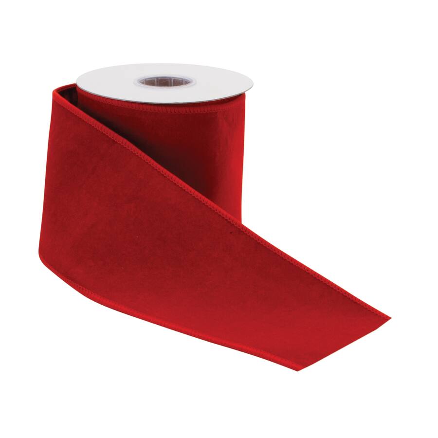 BreeBe Nylon and Wool Wired Ribbon Red 91733DS - Best Buy