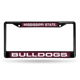 Rico Industries - Mississippi State Bulldogs Black Metal License Plate Frame Holder - Multi