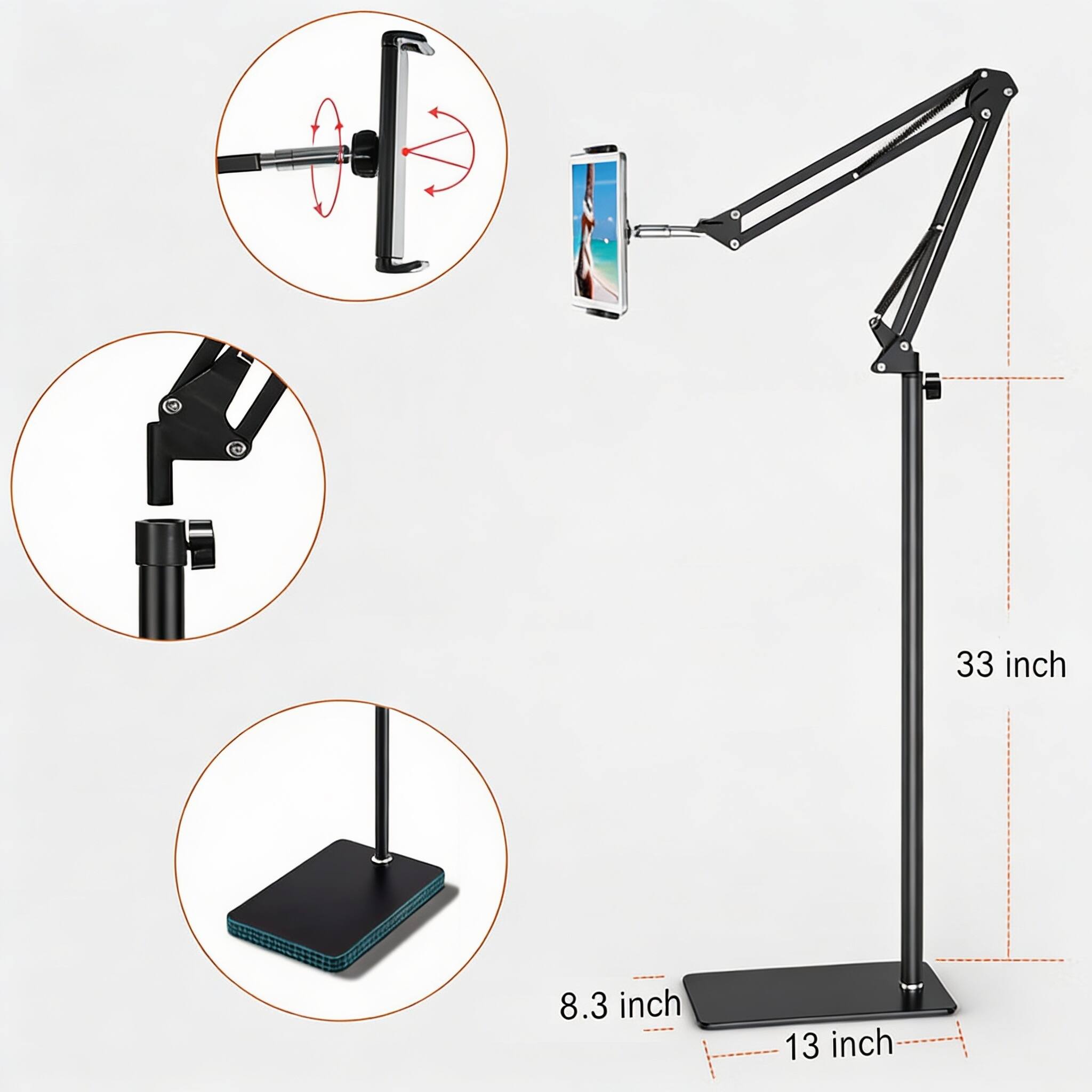 33 inch  
8.3 inch  
13 inch