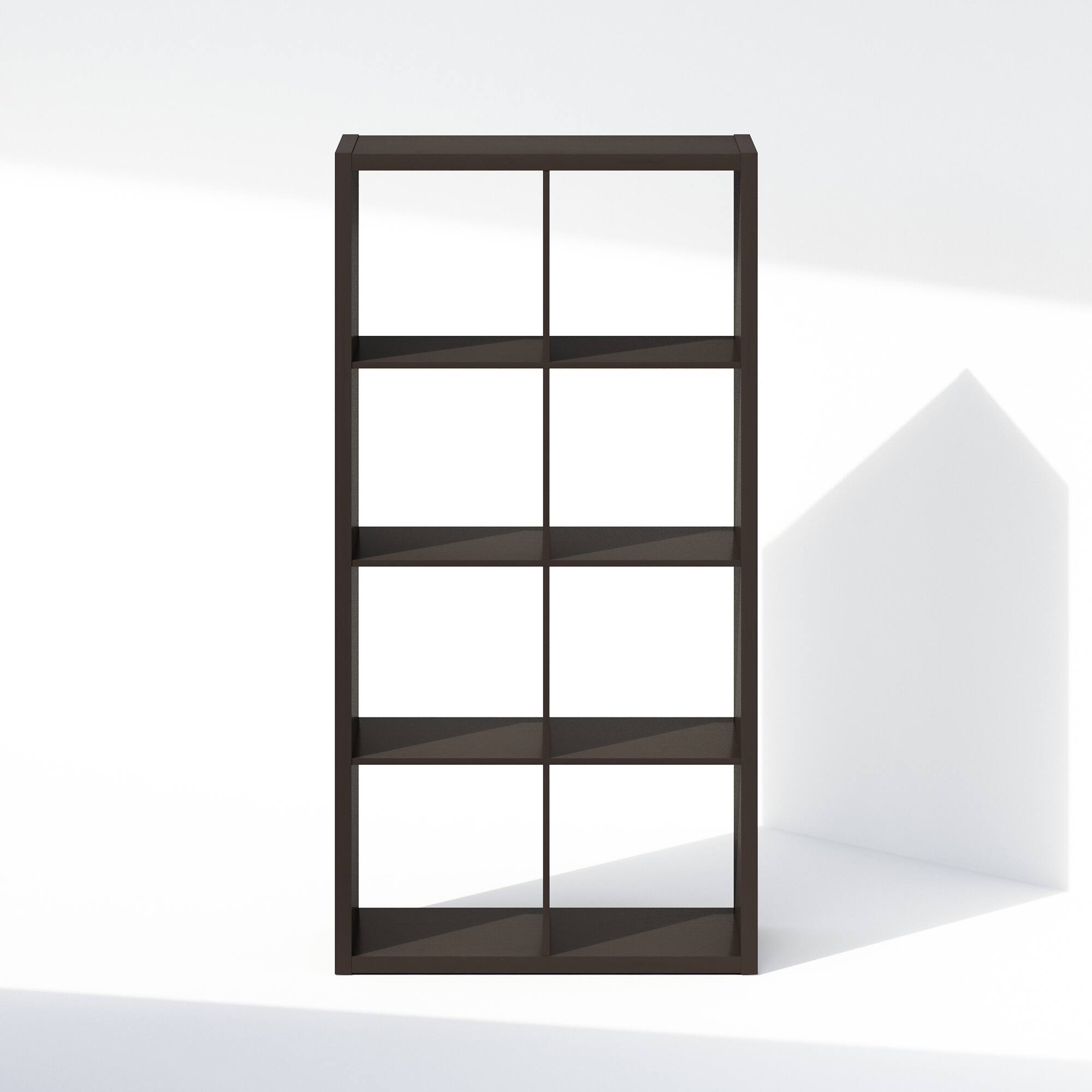 Alt View 2. Furinno - Cubic Open Back Multipurpose Clothing & Closet Storage Organizer Shelf, 8-Cube - Dark Oak.