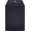 Front. GE Profile - 5.4 Cu. Ft. High-Efficiency Smart Top Load Washer with Adaptive SmartDispense - Sapphire Blue.