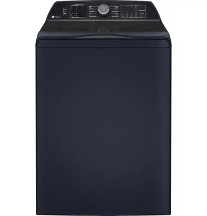 Front. GE Profile - 5.4 Cu. Ft. High-Efficiency Smart Top Load Washer with Adaptive SmartDispense - Sapphire Blue.