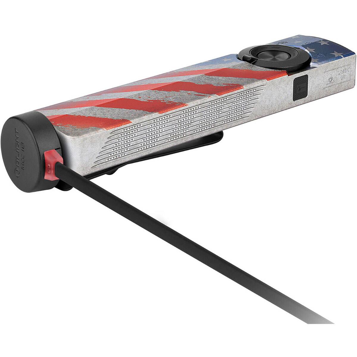 Alt View 2. OLIGHT - Olight ArkPro 4-in-1 Rechargeable EDC Cool White Multifunctional LED Flashlight, Stars and Stripes Edition.