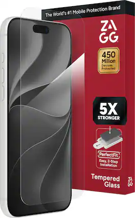 Protection Brand World's #1 Mobile The ZAGG 450 Million Devices Protected
5X STRONGER
PerfectFit Easy, 2-Step Installation Tempered ZAGG Glass