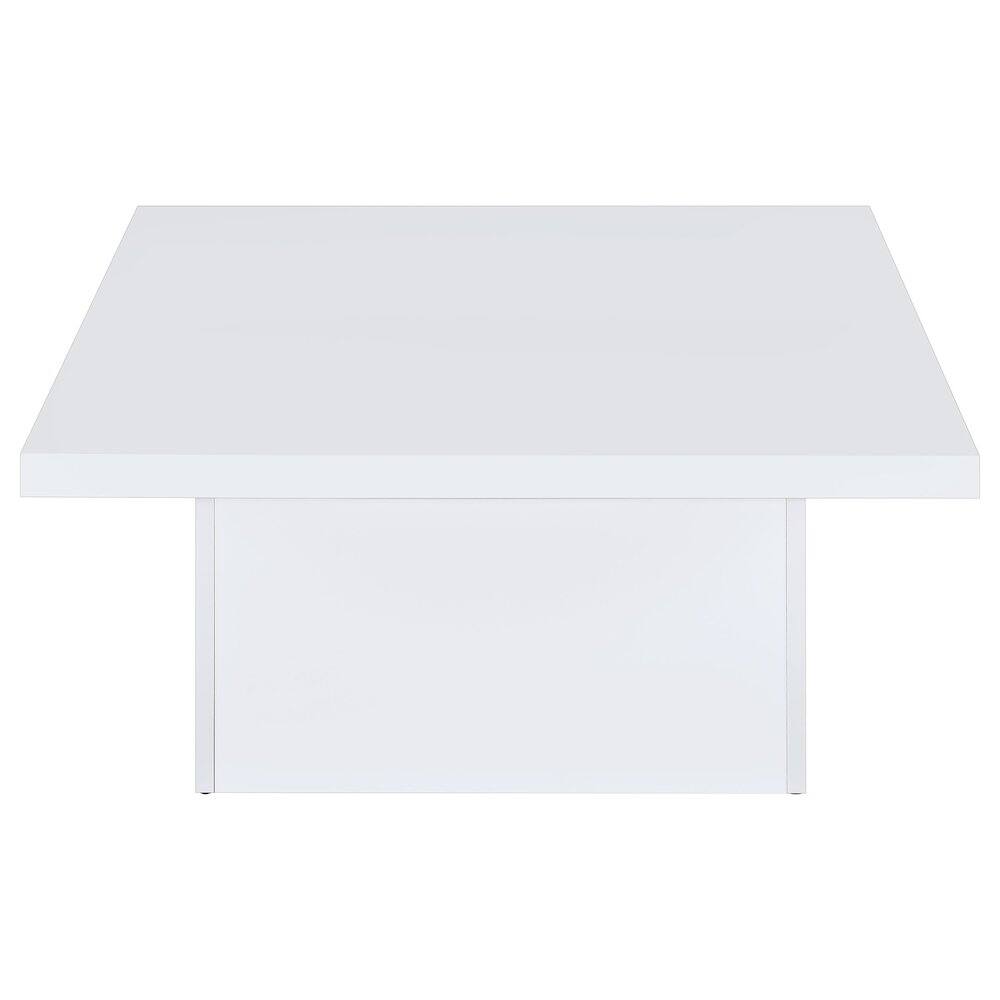 Alt View 2. Coaster Co. of America - Devar Square Engineered Wood Coffee Table White High Gloss - White High Gloss.