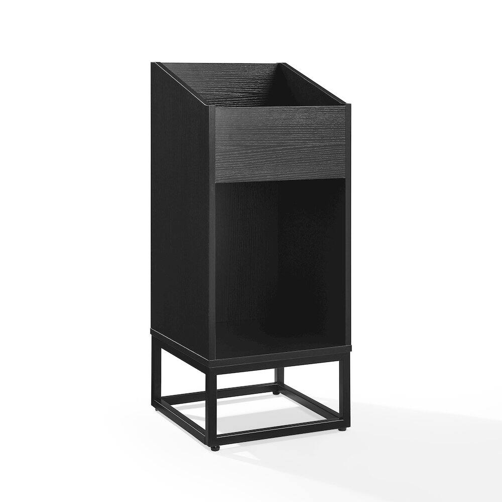 Alt View 3. Crosley Furniture - Enzo Small Vinyl Record Storage Stand - Black.