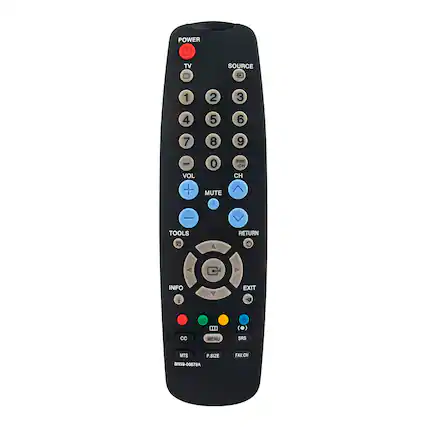 POWER TV SOURCE 1 2 3 4 5 6 7 8 9 - VOL + 0 MUTE PRE -CH CH TOOLS RETURN A C INFO EXIT 1 -U ... (0) cC MENU SRS MTS P.SIZE a BN59-00678A FAV.CH