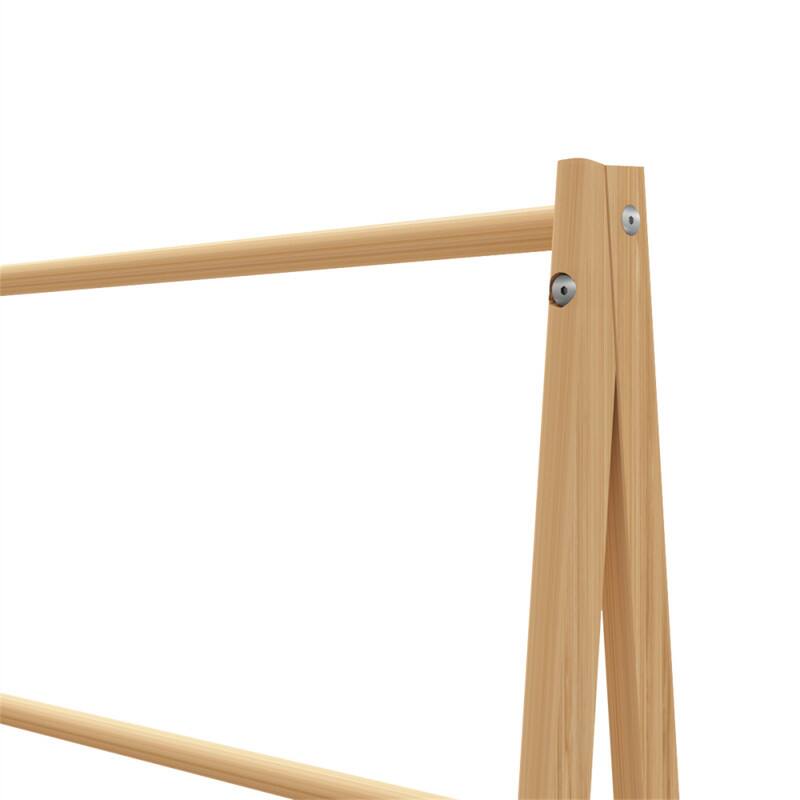 Alt View 4. ALEXOUN - Bamboo Ladder Towel Rack with Storage Shelf - 30.16" x 12.01" x 51.69", Bamboo, Chinese Style, Suitable for Bathroom - Neutral.