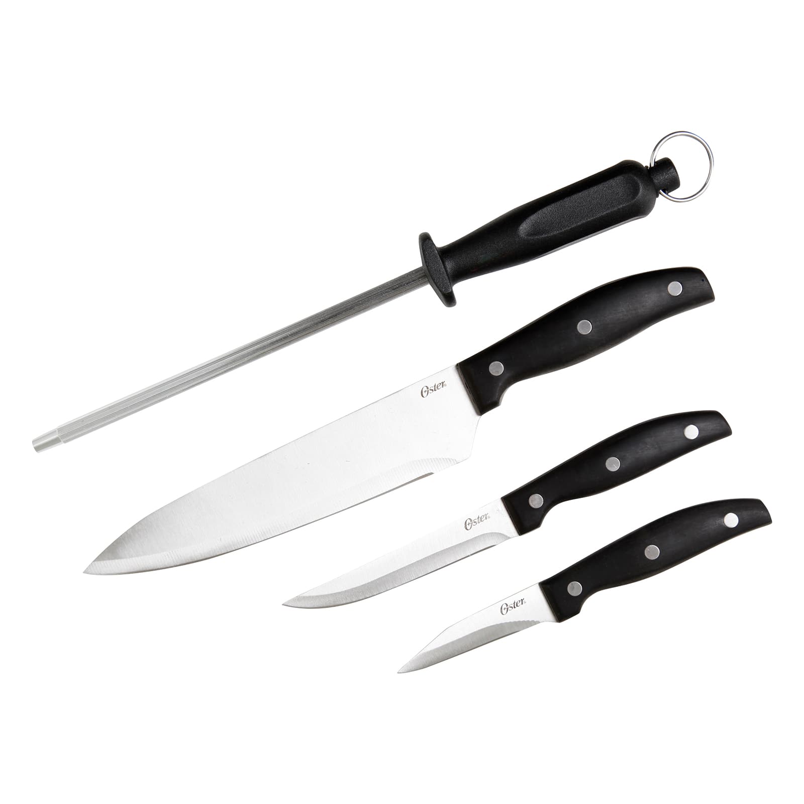 Oster - Granger 4 Piece Stainless Steel Blade Cutlery Set - Black