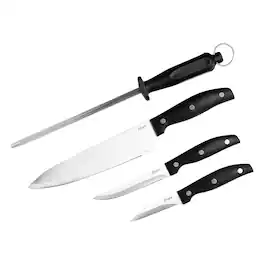 Oster - Granger 4 Piece Stainless Steel Blade Cutlery Set - Black