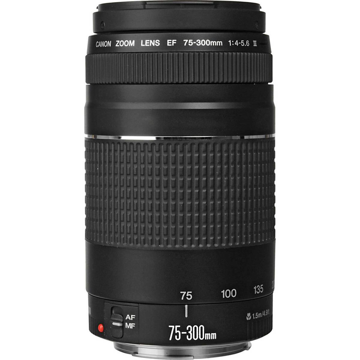 CANON ZOOM LENS EF 75-300mm 1:4-5.6  
AF MF  
75 100 135  
75-300mm  
1.5m/4.90