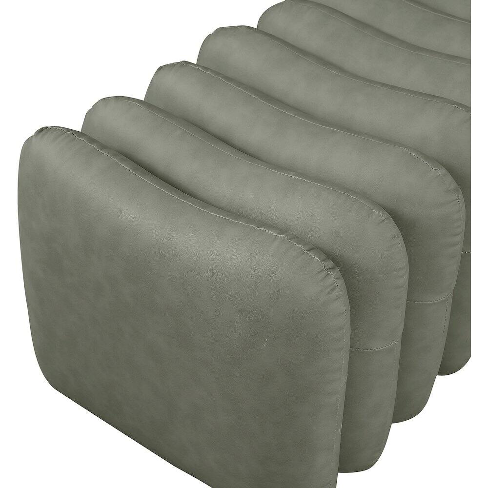 Alt View 4. Meridian Furniture - Atticus Green Vegan Leather Bench - Green.