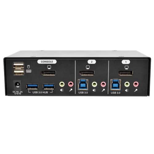 Tripp Lite - 2-Port DisplayPort KVM Switch with Audio, Cables and USB 3.0 SuperSpeed Hub - Black price history on PriceWatchPro