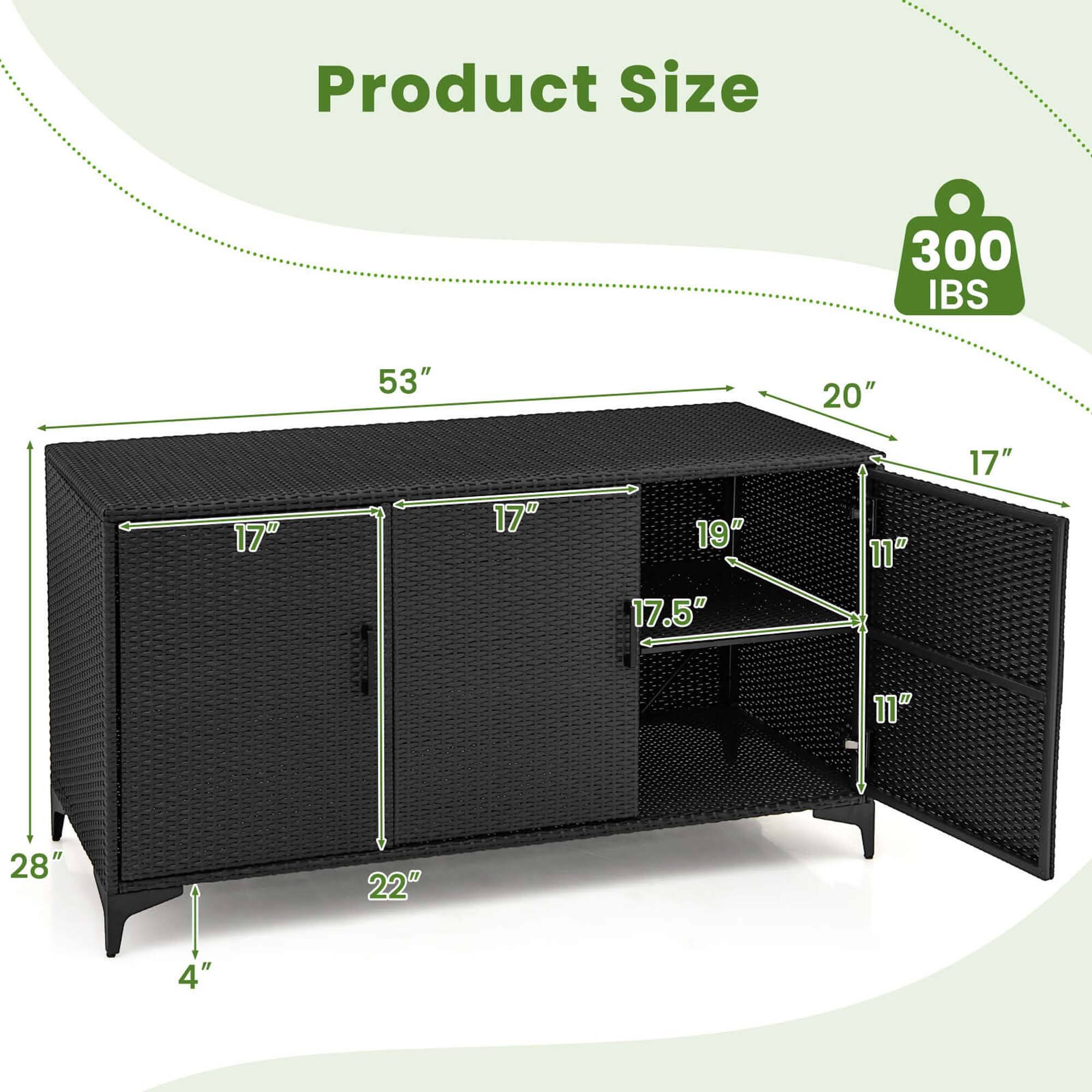 Product Size: 300 IBS
Dimensions: 53" x 20" x 17" x 17" x 19" x 17" x 17.5" x 11" x 17" x 11" x 28" x 22" x 4"