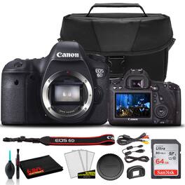 Canon - EOS 6D DSLR Camera (Body Only) (8035B002) + EOS Bag + Sandisk Ultra 64GB Card + Cleaning (International Version) - Black