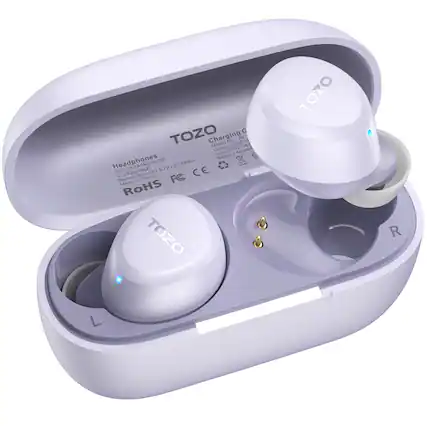 C TOZO Charging Model Output: 5V/0.1A
Battery: 400mAh
Headphones Battery: 40mAh/3.7V/0.148Wh
2A3N3-NC9S
3.7V/0.148Wh
FCC ID:29260-BLE
CE
Made in China
FC
ROHS
TOZO
TOZO