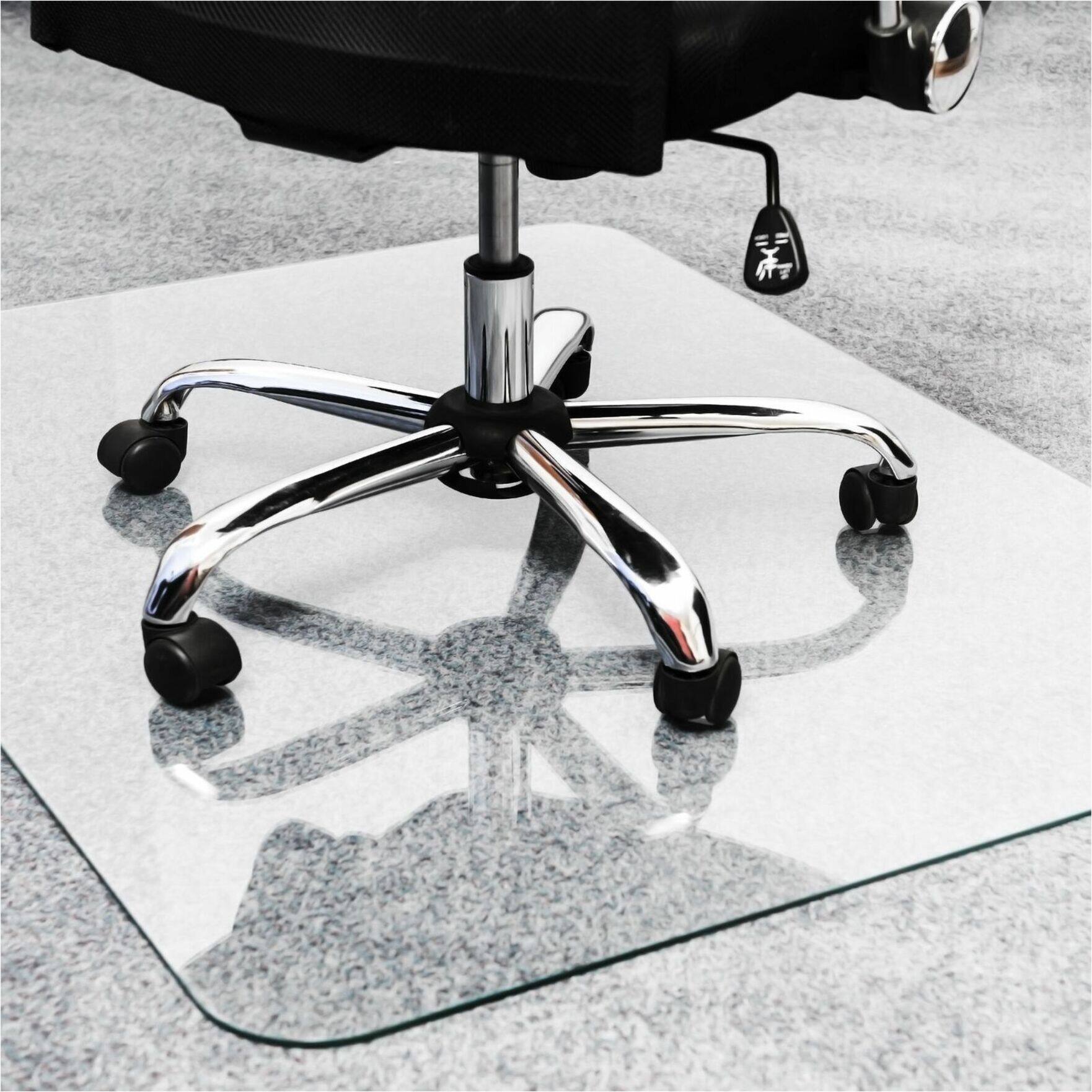 Alt View 18. Floortex - Glaciermat Heavy Duty Glass Chair Mat for Hard Floors &amp; Carpets - 36'' x 40'' - Crystal Clear.