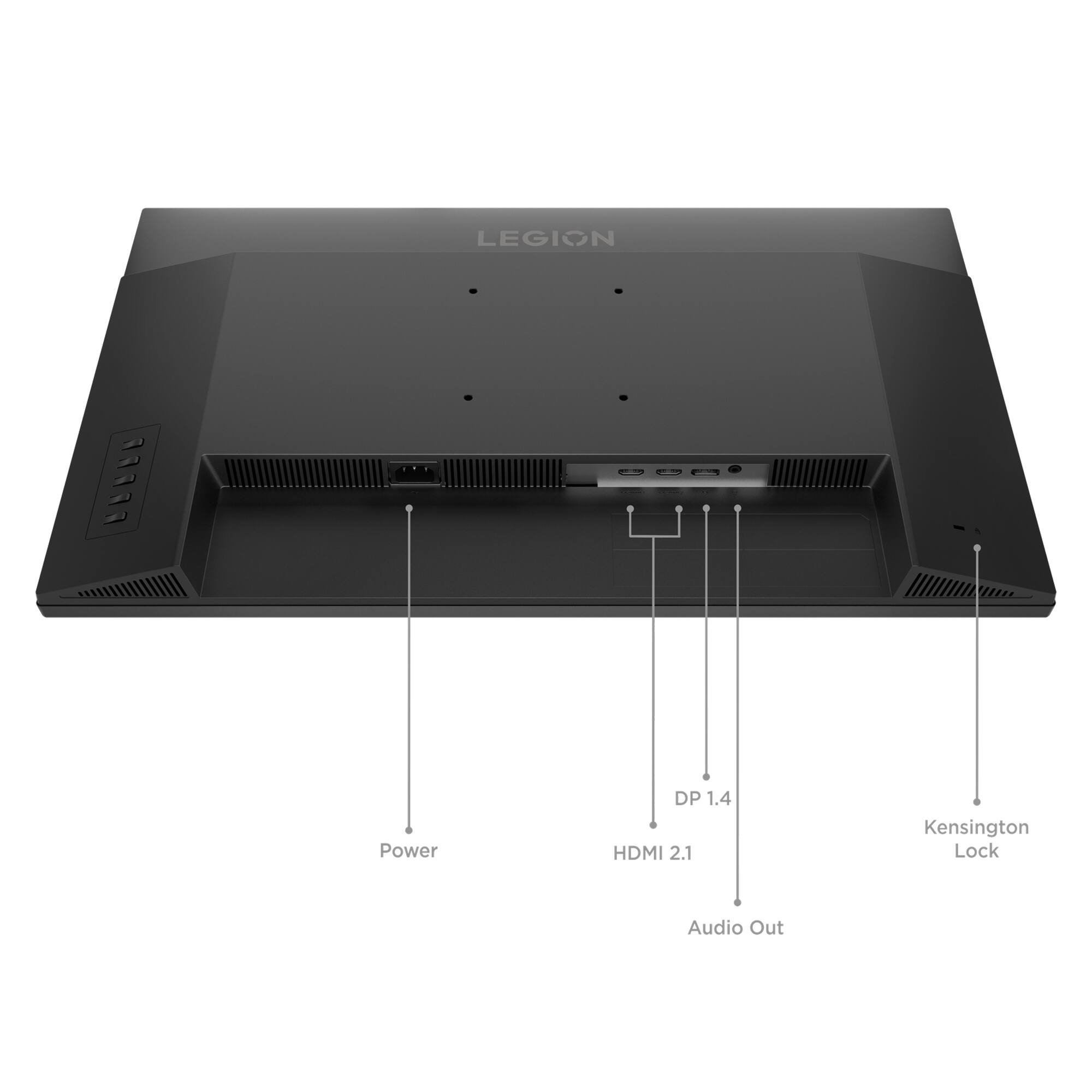 LEGION  
Power  
DP 1.4 HDMI 2.1  
Kensington Lock  
Audio Out