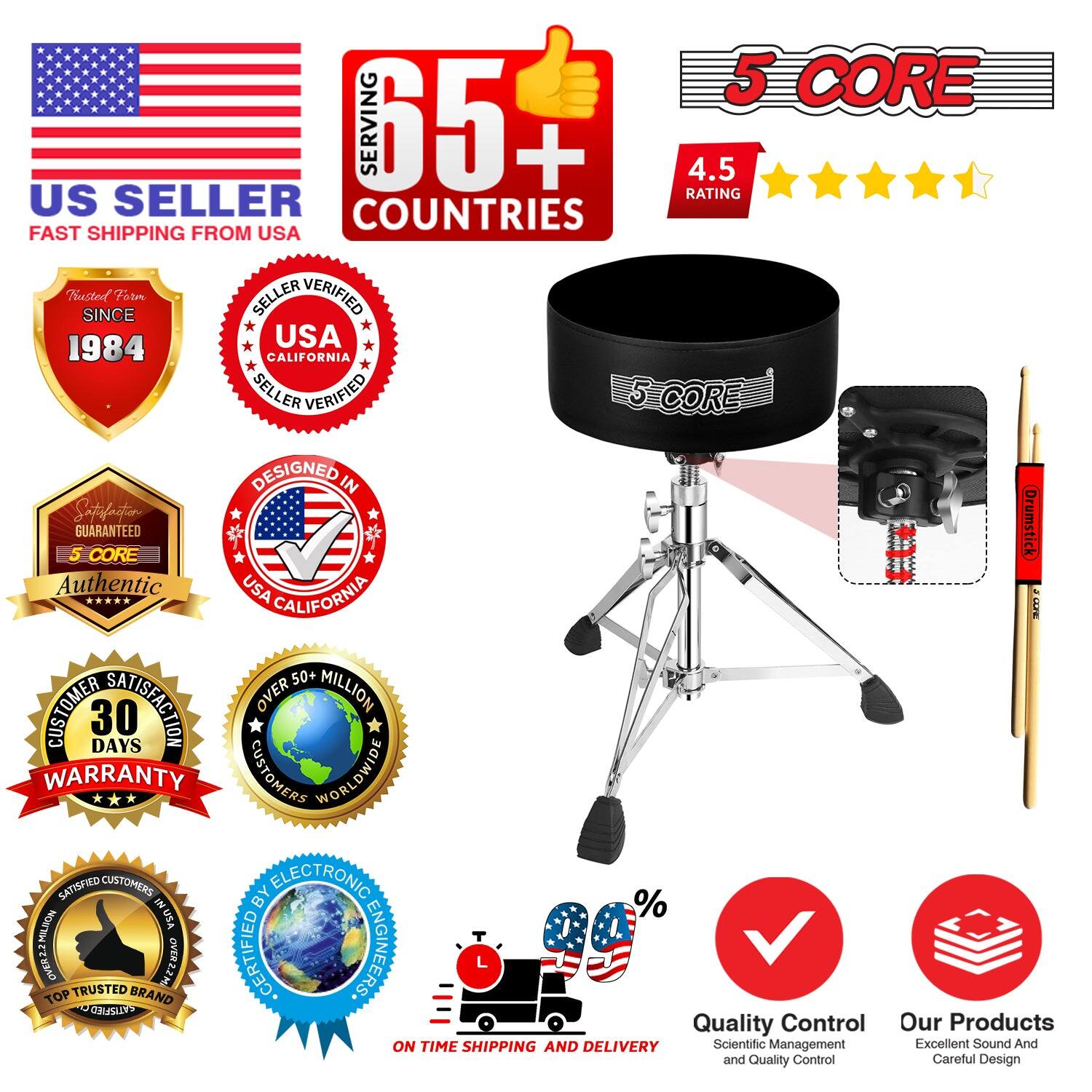 - US SELLER
- FAST SHIPPING FROM USA
- 65+ COUNTRIES
- 4.5 RATING
- Trusted Since 1984
- SELLER VERIFIED USA CALIFORNIA
- 5 CORE DESIGNED IN USA CALIFORNIA
- 5 CORE Authentic
- 30 DAYS WARRANTY
- OVER 50+ MILLION CUSTOMERS WORLDWIDE
- CERTIFIED BY ELECTRONIC ENGINEERS
- TOP TRUSTED BRAND
- ON TIME SHIPPING AND DELIVERY
- Quality Control: Scientific Management and Quality Control
- Our Products: Excellent Sound And Careful Design