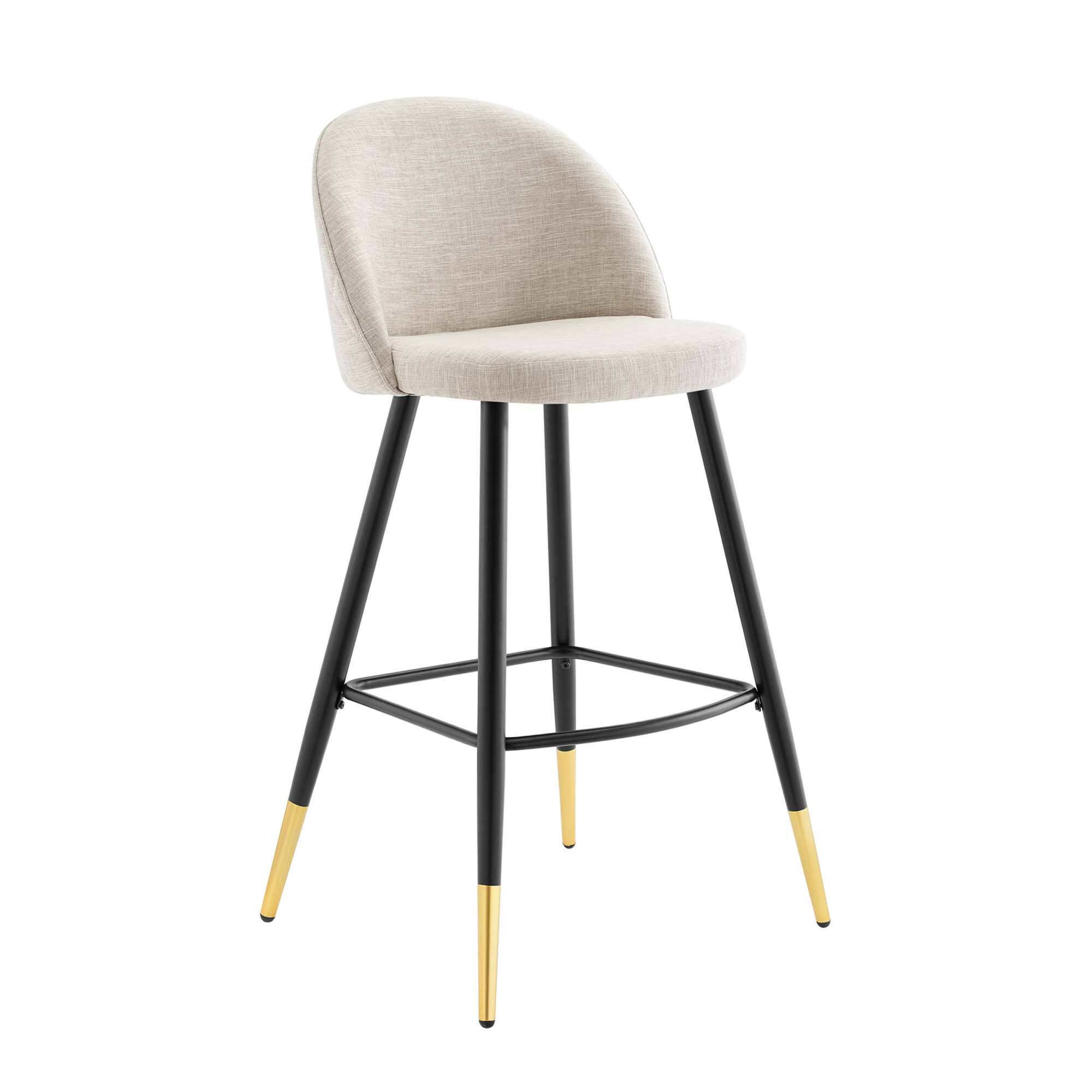 Alt View 2. Modway - Cordial Fabric Bar Stools Set of 2 by Modway - Beige.