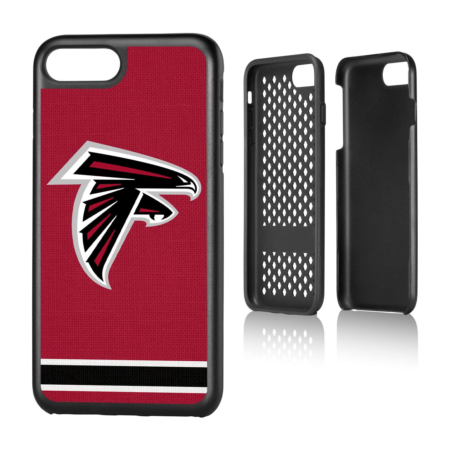 Alt View 3. Keyscaper - Atlanta Falcons iPhone Rugged Stripe Design Case - 16 Pro Max - Multicolor.