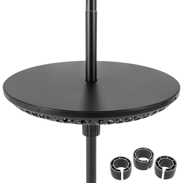 Alt View 5. Mondawe - Patio Umbrella Table Tray Adjustable with Umbrella Poles - Black.