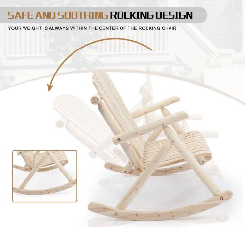 SAFE AND SOOTHING ROCKING DESIGN  
YOUR WEIGHT IS ALWAYS WITHIN THE CENTER OF THE ROCKING CHAIR