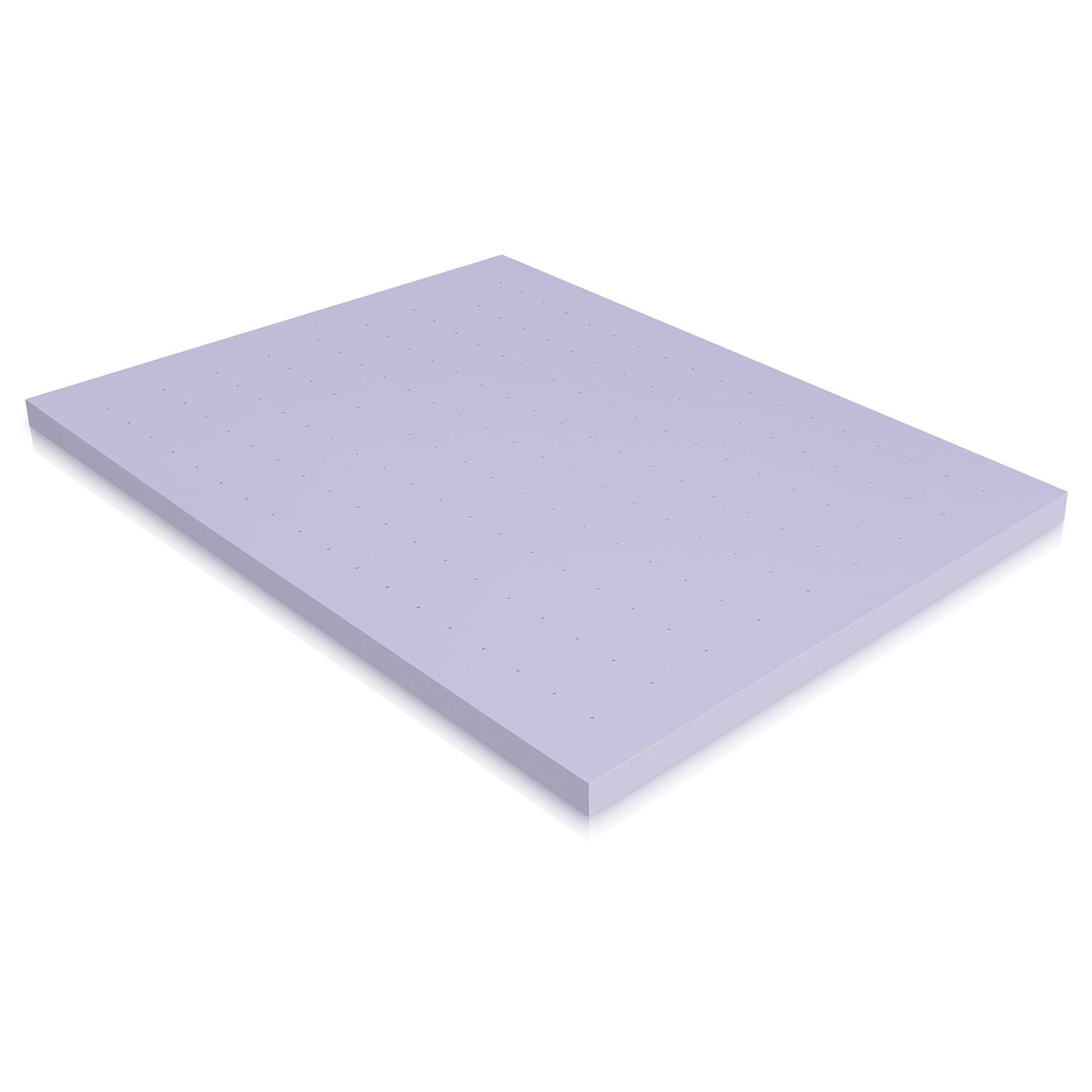 Alt View 3. Deco Home - 3-Inch Full Memory Foam Mattress Topper with Infused Lavender Scent, Ventilated MTFUL02 - Light Purple.