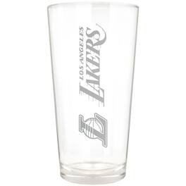 Great American Products - Los Angeles Lakers Etched 16oz. Vertical Rally Cry Pint Glass - Multicolor
