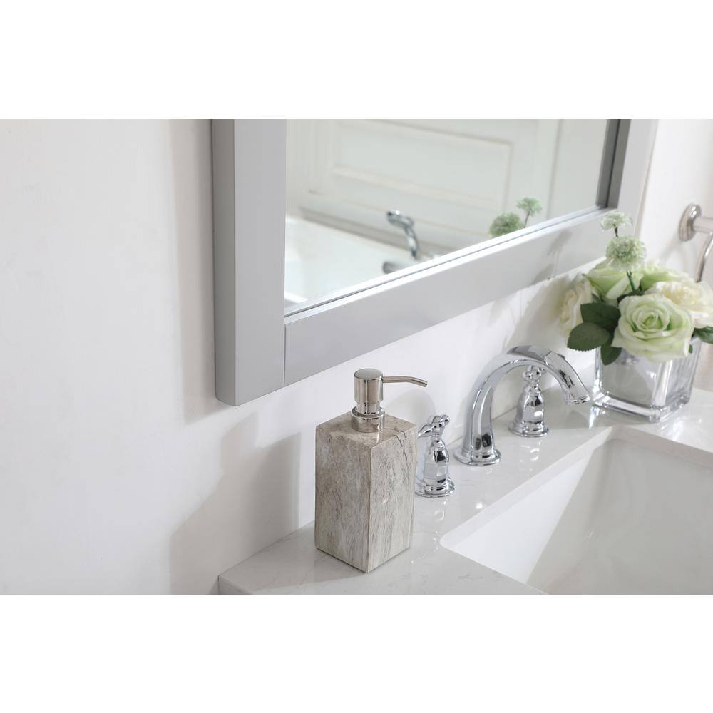 Alt View 2. Elegant Decor - Aqua rectangle vanity mirror 30 inch in Grey - Grey.