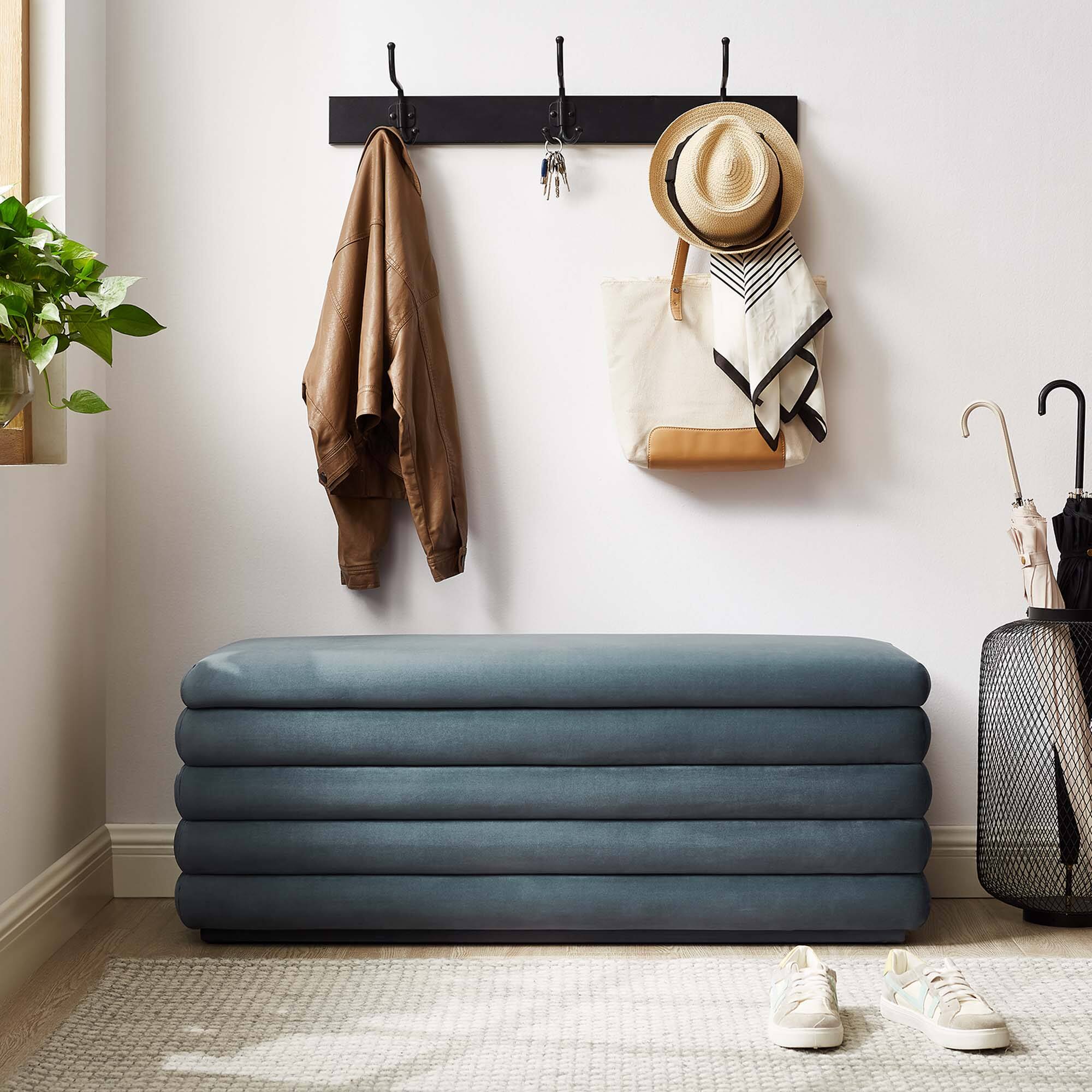 Alt View 6. Modway - Mezzo Upholstered Performance Velvet Storage Bench by Modway - Blue.