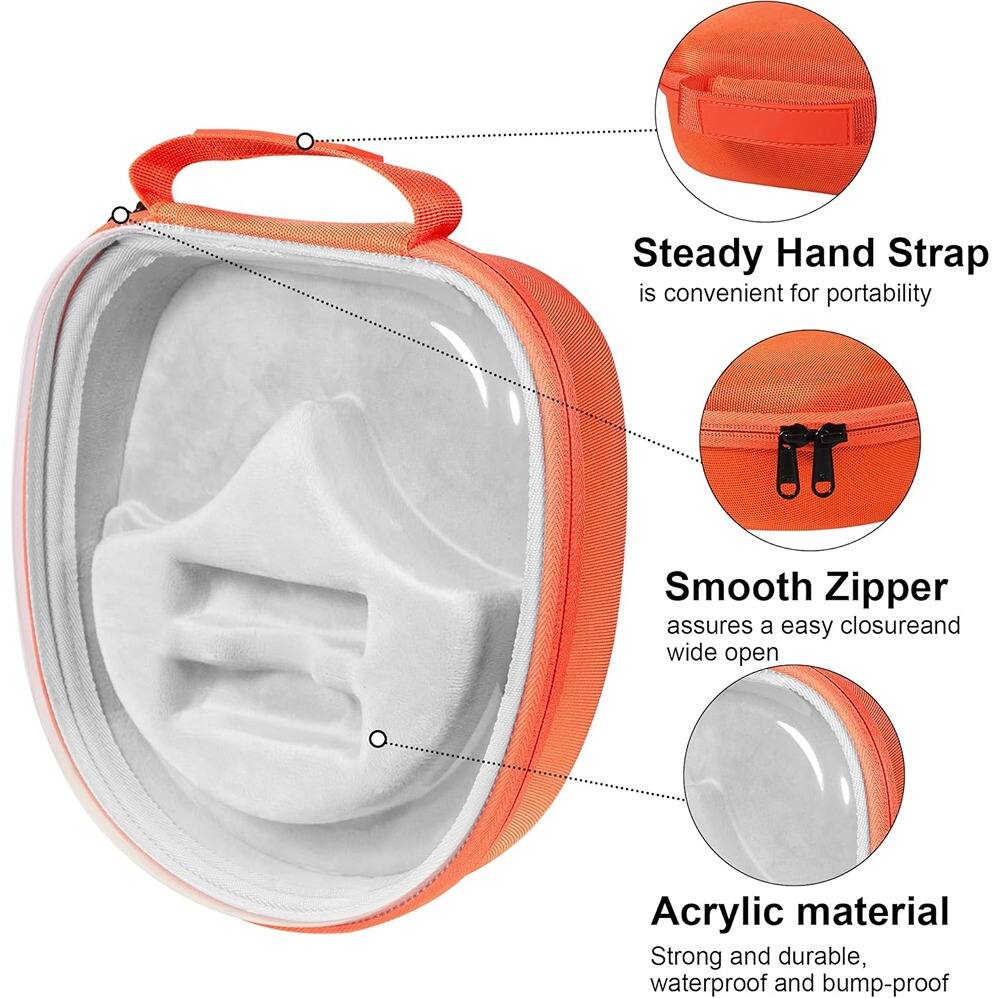 Angle. ACJPR - Hard Shell Portable Travel Case for Over-Ear Headphones – Shockproof, Waterproof, Durable Protection.