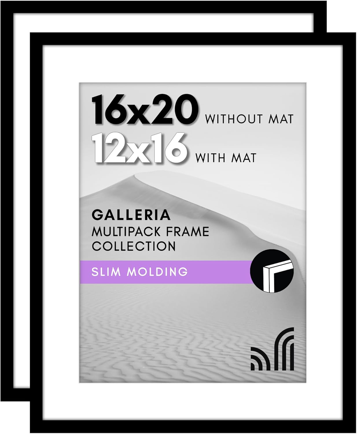blue 12x16 Picture Frame with Polished Plexiglass Set of 2 Use as 9x12 ...