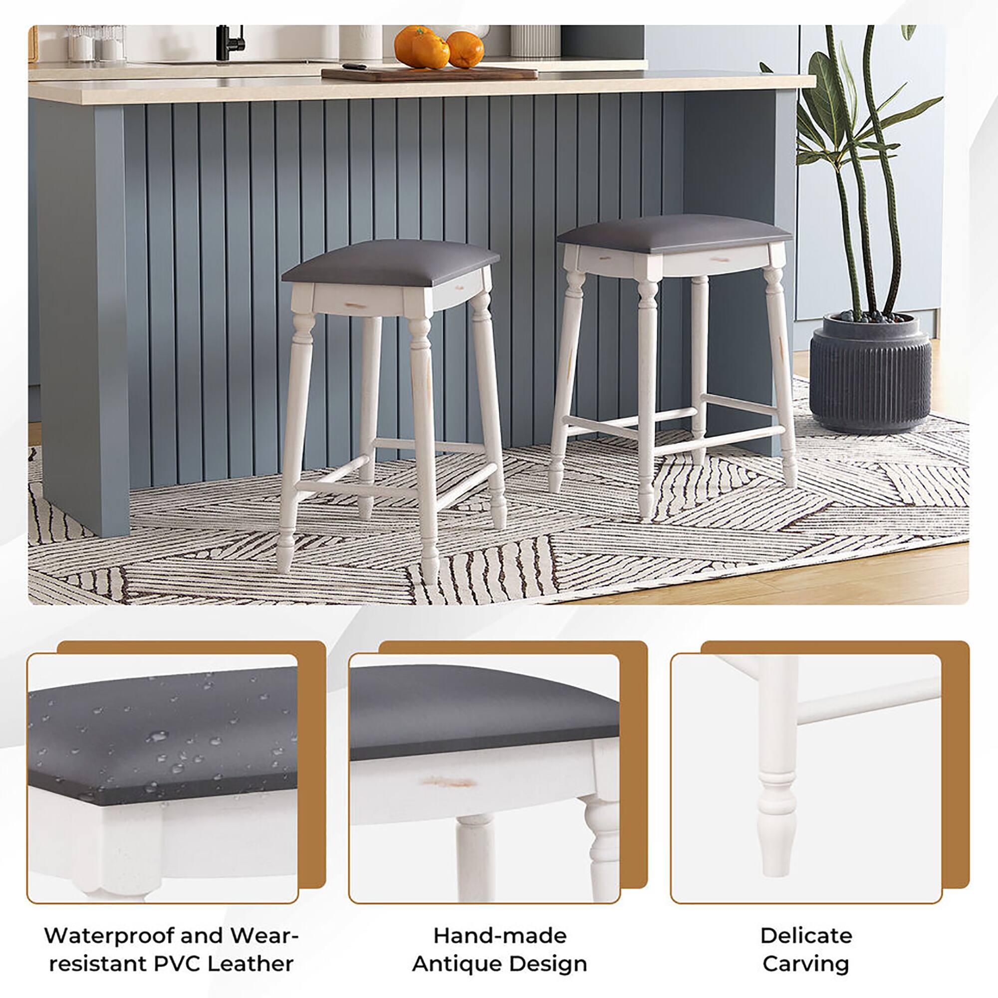 Waterproof and Wear-resistant PVC Leather, Hand-made Antique Design, Delicate Carving