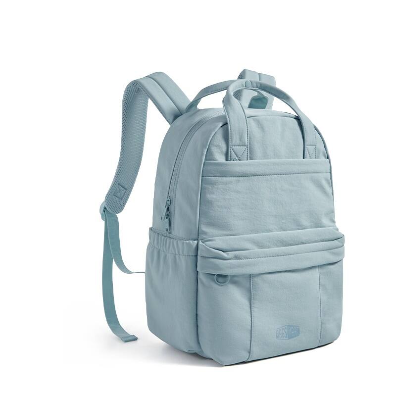 Angle. Bagsmart - Lightweight Unisex Casual Backpack, Water-Resistant Daypack Bookbag for 14-15 Inch Laptop, Travel Work Commuter - Mint Green.