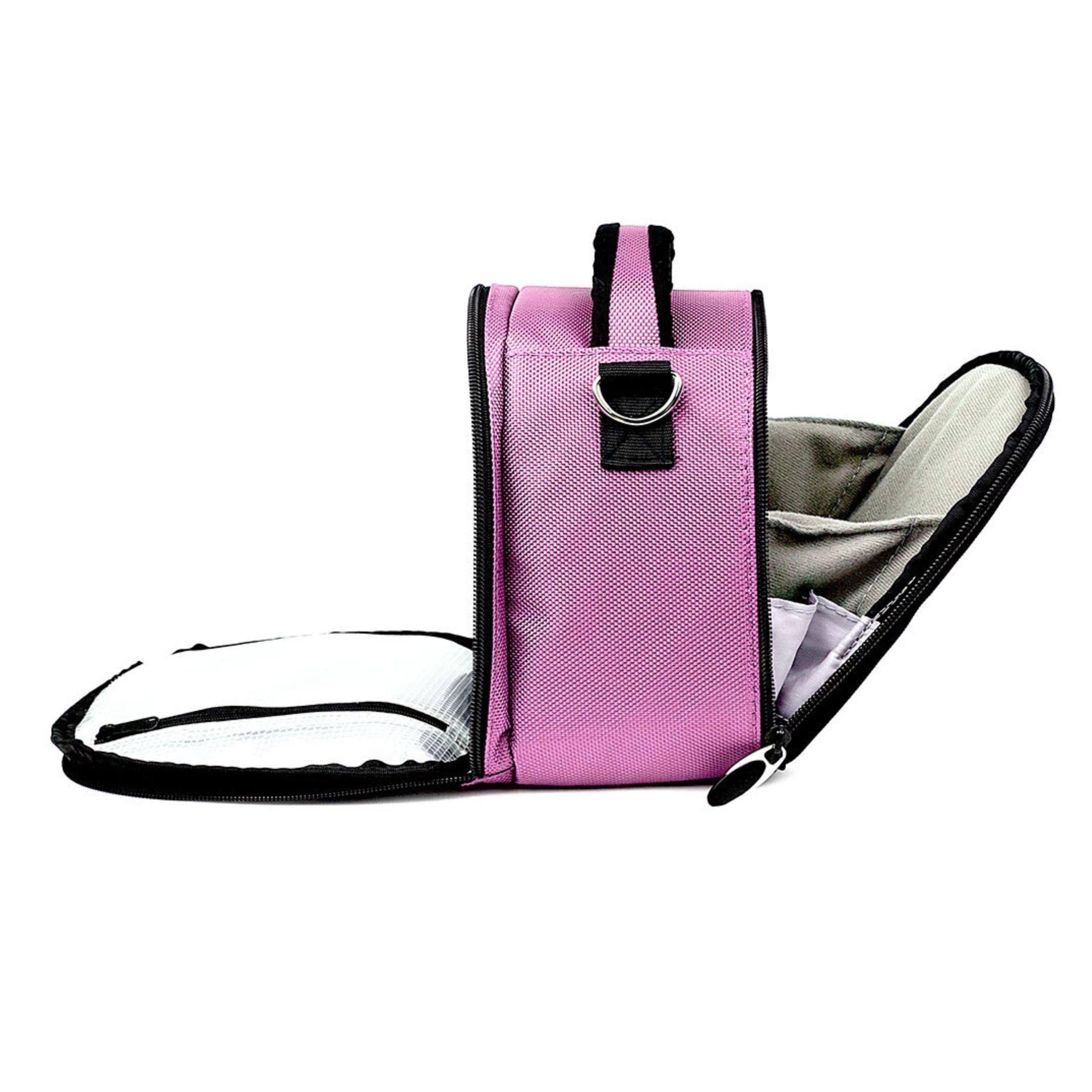 Back. Kitcheniva - Small DSLR Camera Shoulder Bag Case For Canon EOS Rebel Baby Pink - Baby Pink.